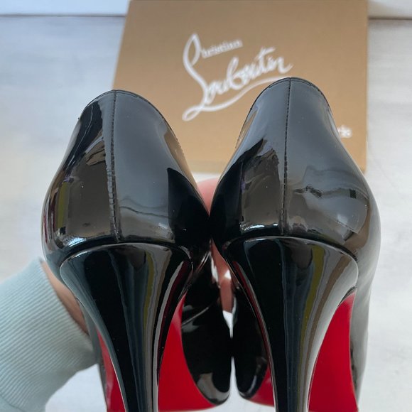 Christian Louboutin Black and Red Platform Heels - Picture 12 of 16
